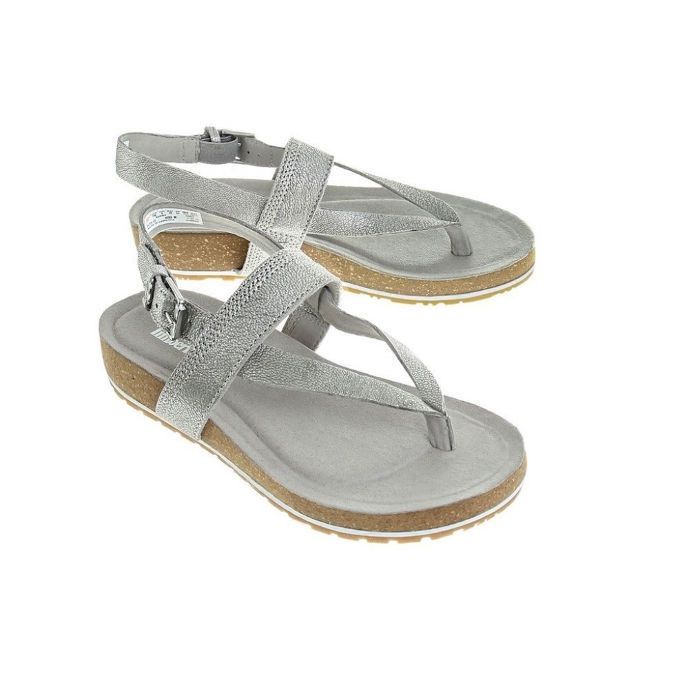 Like New! [Timberland] Metallic Silver <Malibu Waves> Platform Sandal Shoes | 8